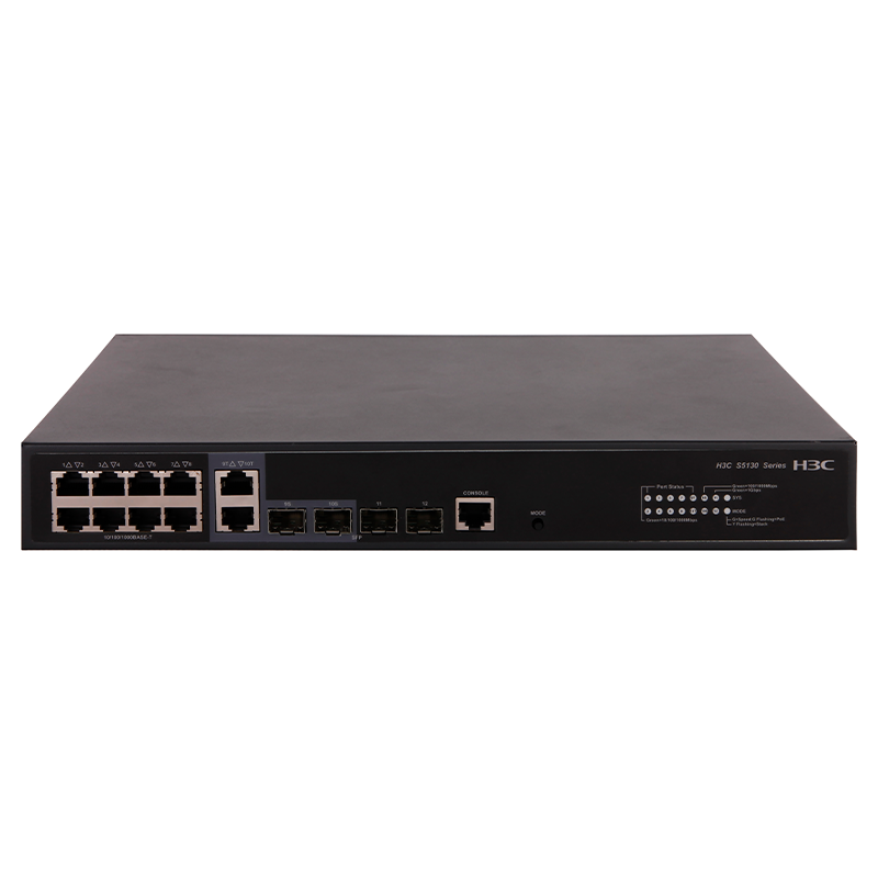 H3C S5130S-12TP-HPWR-EI-H1 8个千兆电口+4个千兆上行光口（其中两个Combo口） 以太网交换机